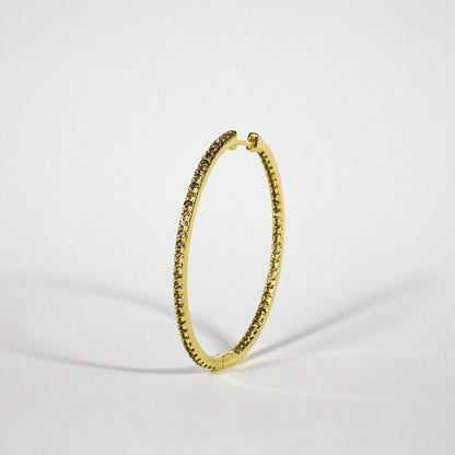 Smokin’ Hot Gold Large Pavé Hoops