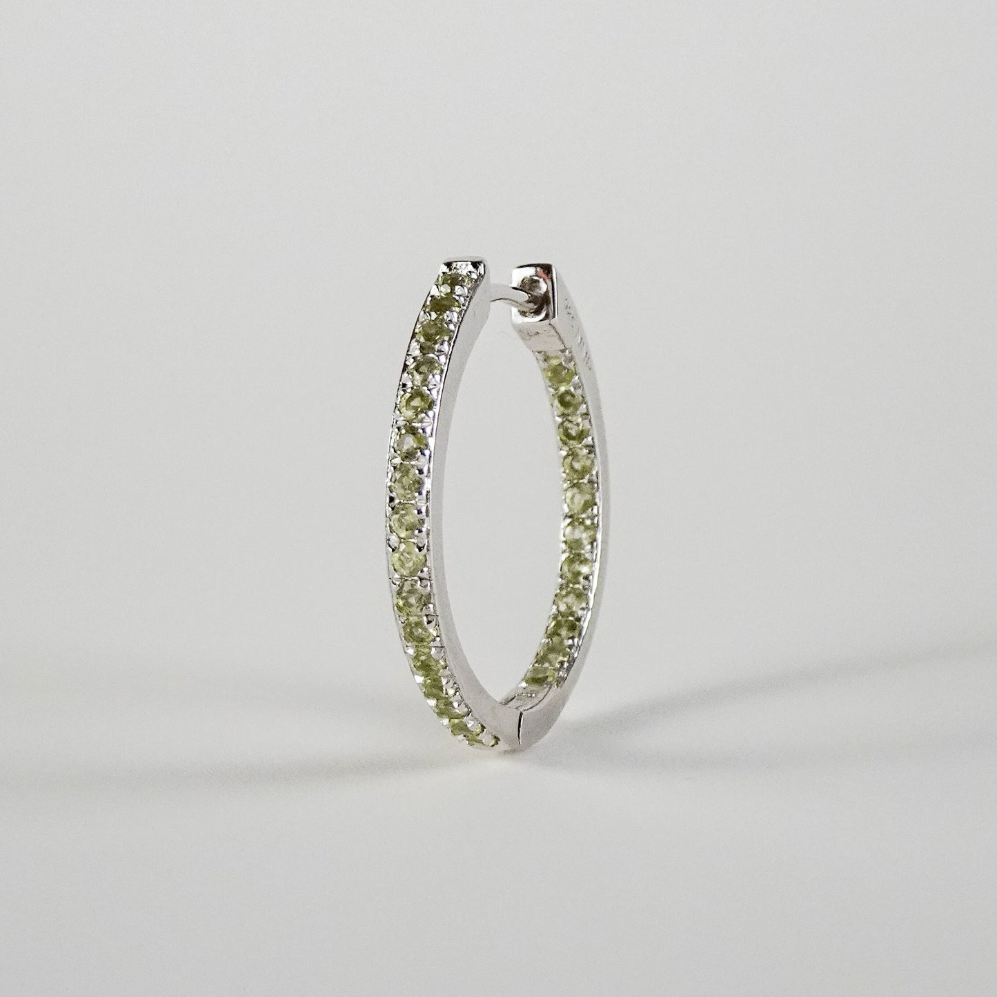 Pretty Lucky Silver Small Pavé Hoops