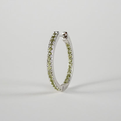 Pretty Lucky Silver Small Pavé Hoops