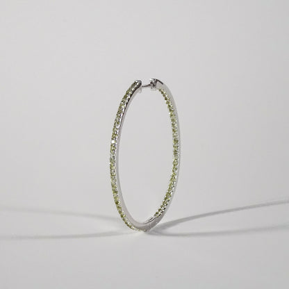 Pretty Lucky Silver Large Pavé Hoops