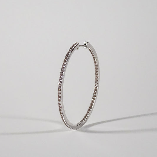 Barely Blushed Large Pavé Hoops