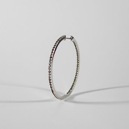 Smokin’ Hot Silver Large Pavé Hoops