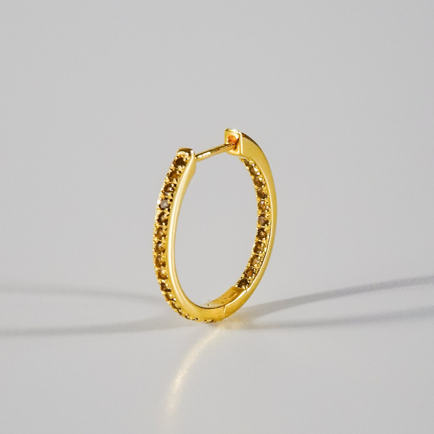Smokin’ Hot Gold Small Pavé Hoops