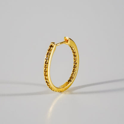 Smokin’ Hot Gold Small Pavé Hoops