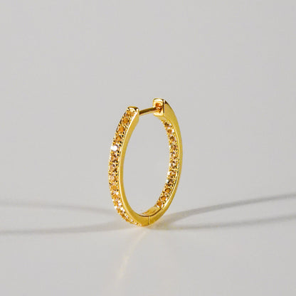 Barely Blushed Gold Small Pavé Hoops