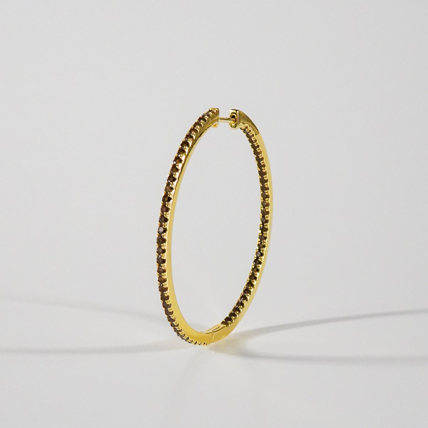 Smokin’ Hot Gold Large Pavé Hoops