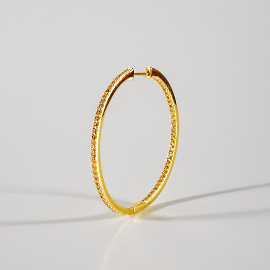 Barely Blushed Large Pavé Hoops