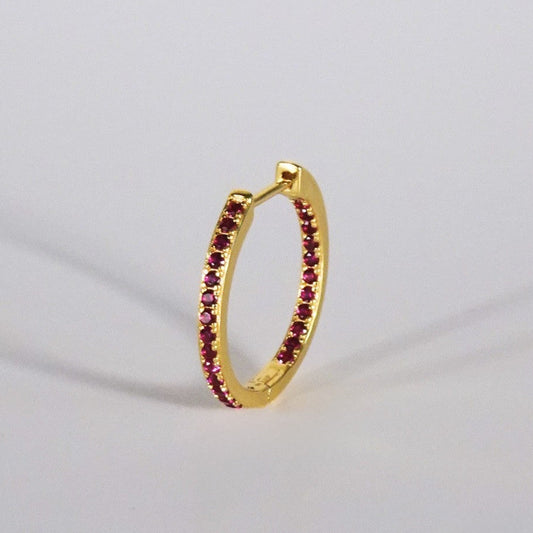 Spicy Glow Gold Small Pavé Hoops