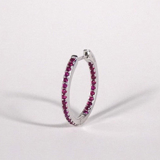 Spicy Glow Silver Small Pavé Hoops